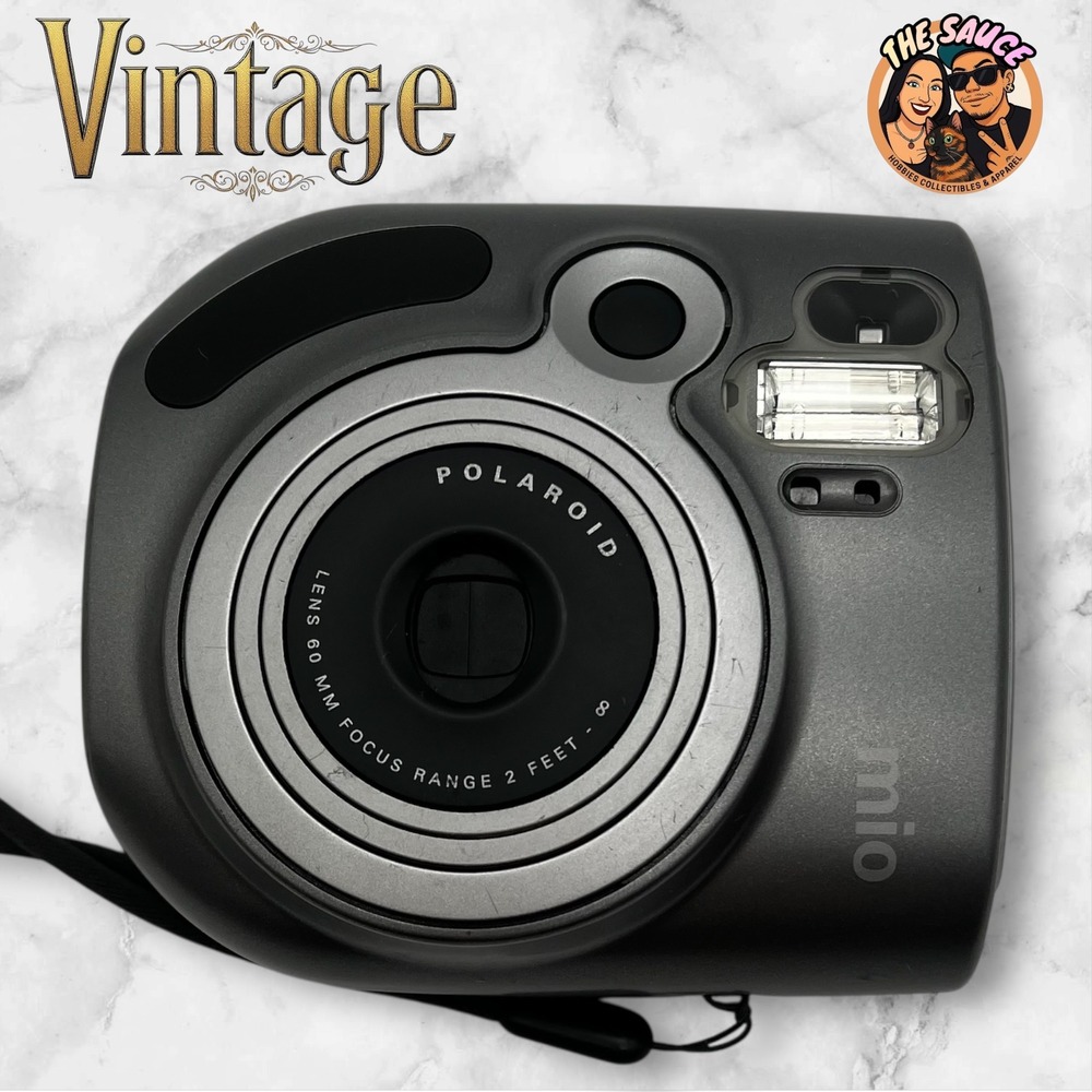 Polaroid Mio 90s Instant Camera Gray Retro Vintage Point Shoot Film‎ Retro